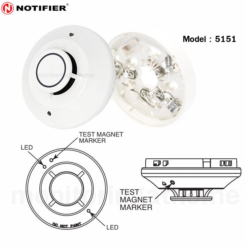 System Sensor 5621 - 135°F Fixed Temp / Rate of Rise Heat Detector